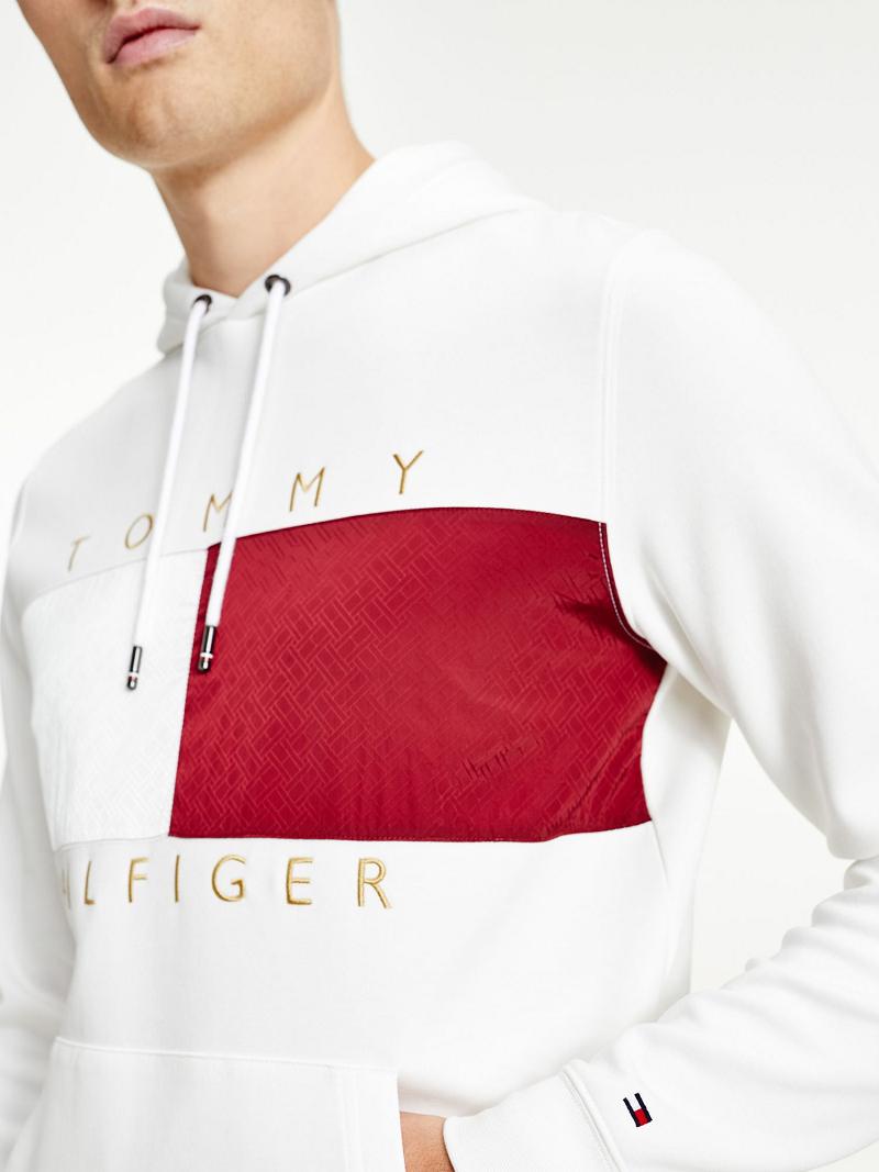 Férfi Tommy Hilfiger Year of the Tiger Logo Hoodies Fehér | HU 1255YXF